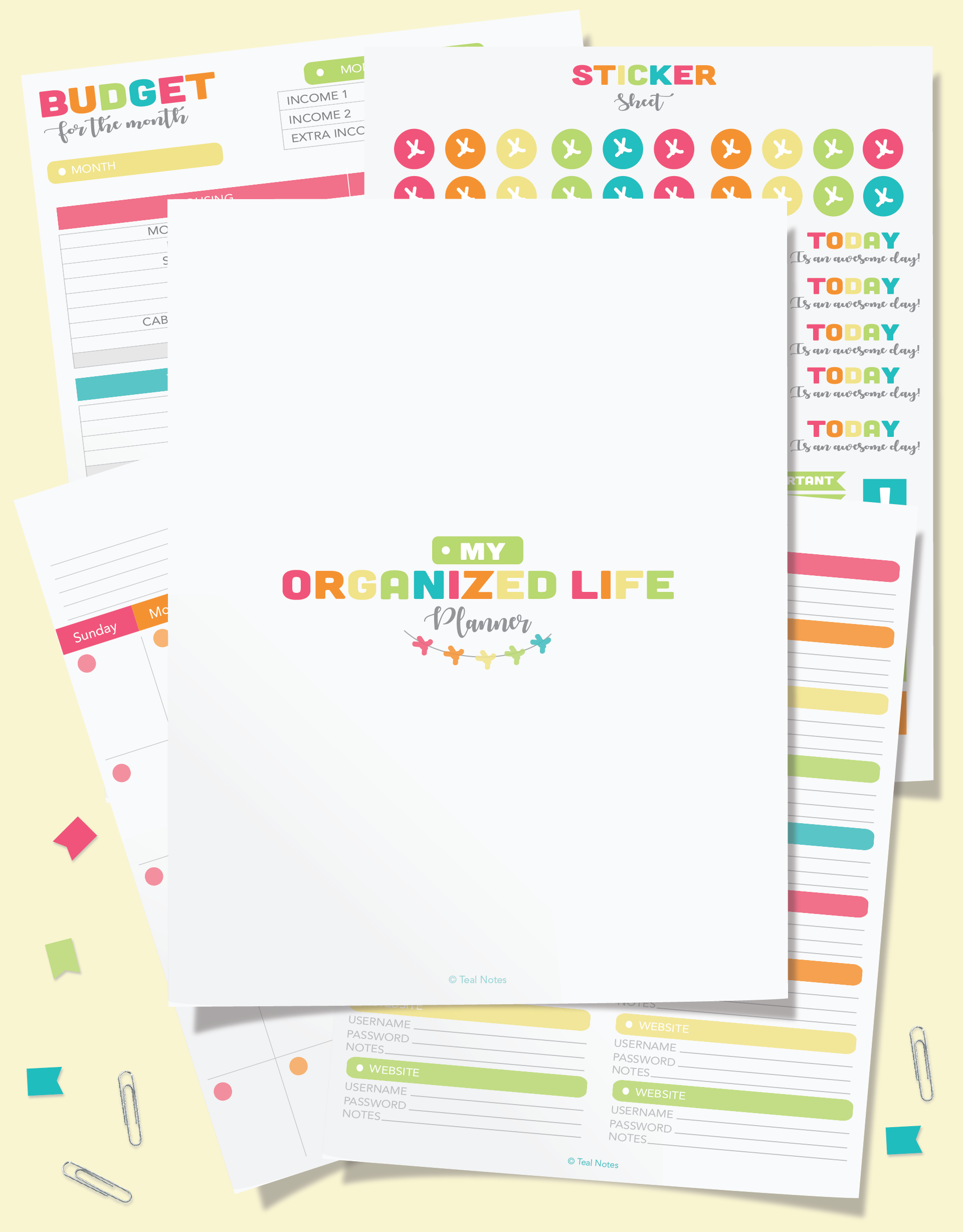 Copy of The Organized Life Planner Printables Bundle $5