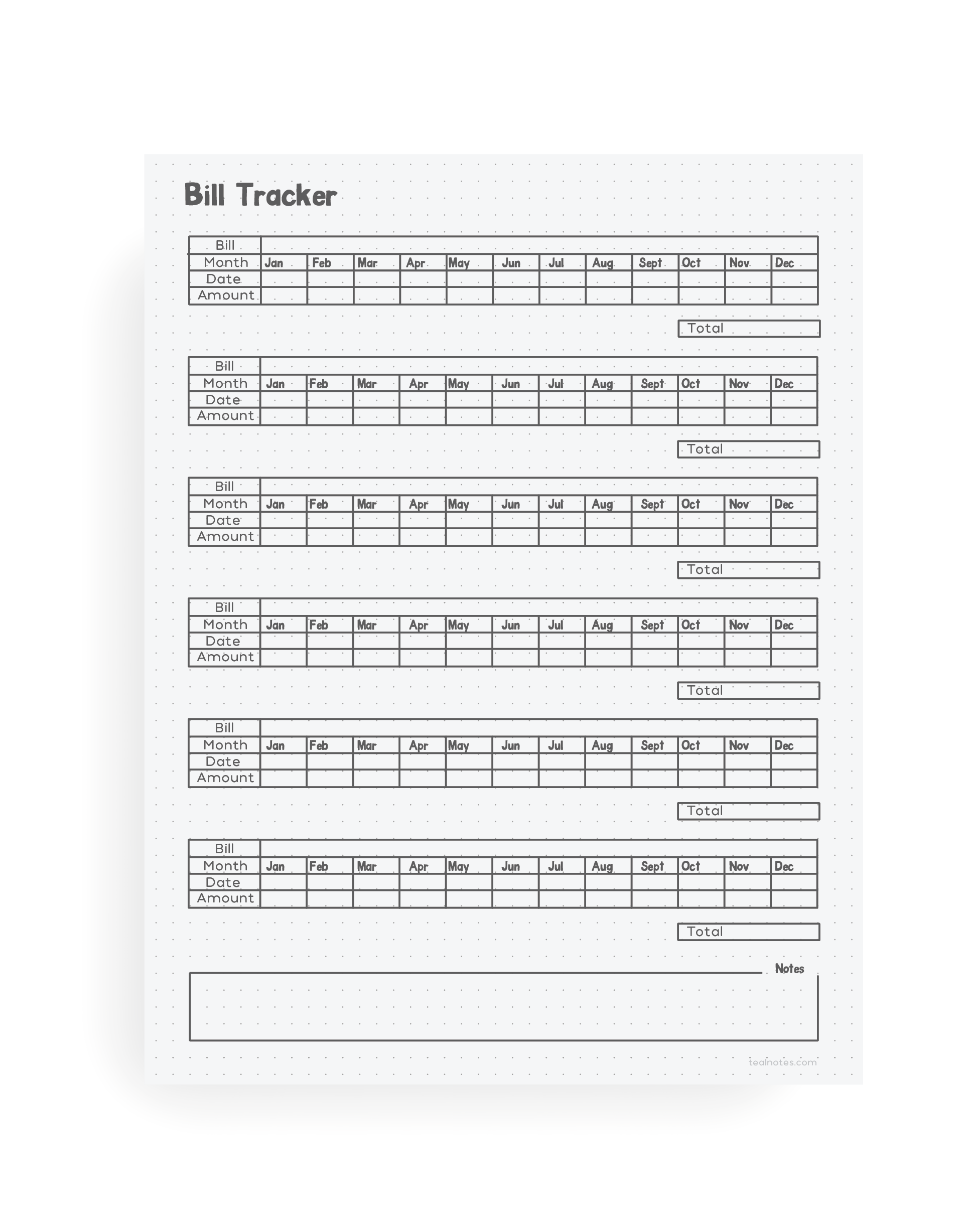 Bullet Journal Starter Kit (80 pages!) – Teal Notes