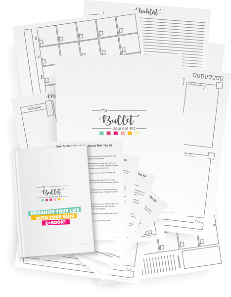 Bullet Journal Beginners Kit - Printable BuJo Page Templates
