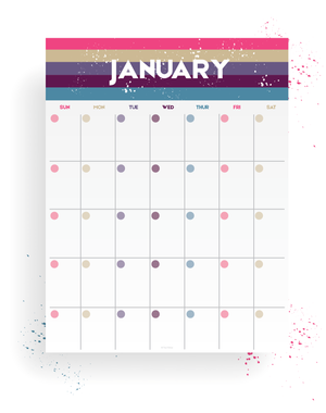12 Month Fill In Calendar Kit