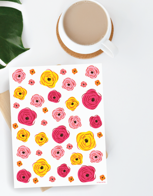 3 Page Floral Printable Planner Covers