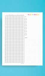 Printable Planner Pages Year In Pixels