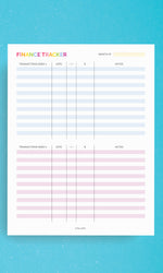 Printable Planner Pages Finance And Expense Tracker