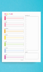 Printable Planner Pages Meal Planner