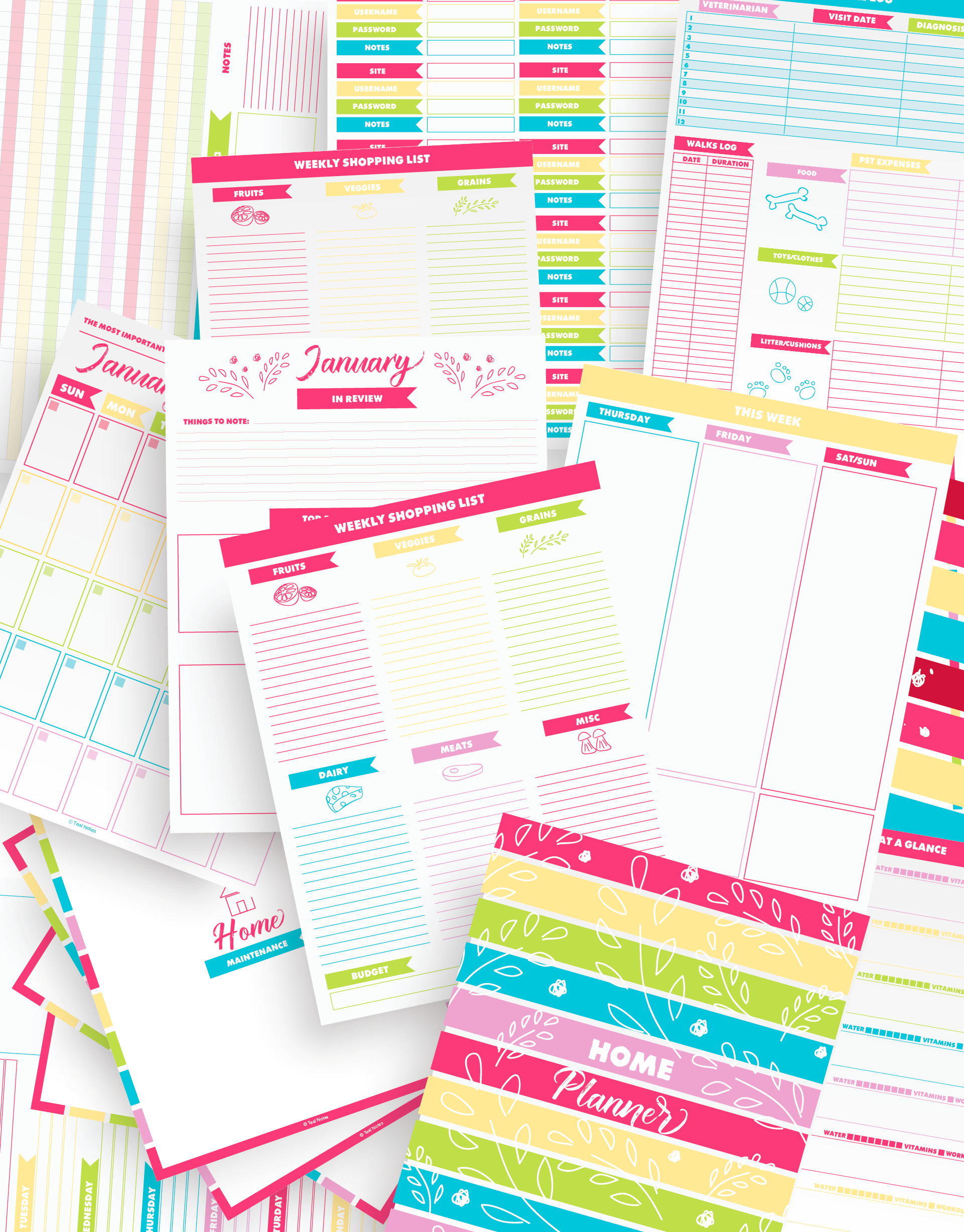 60+ Page Home Planner Kit