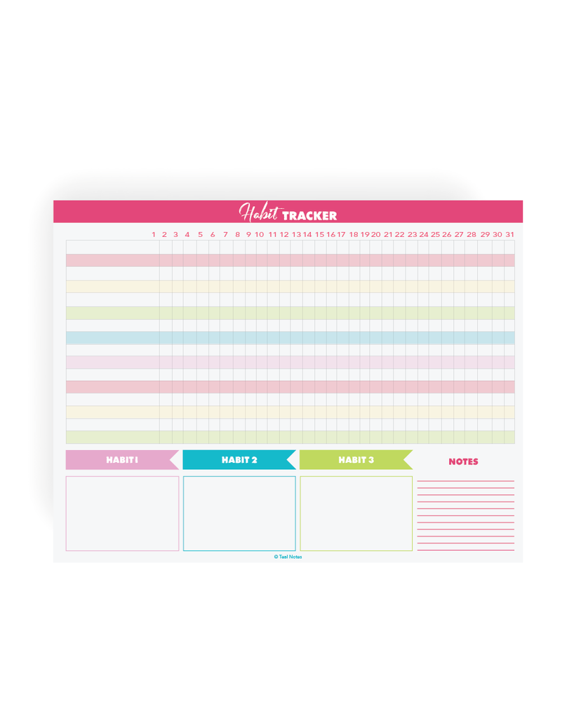 62+ Page Home Planner Kit – Teal Notes