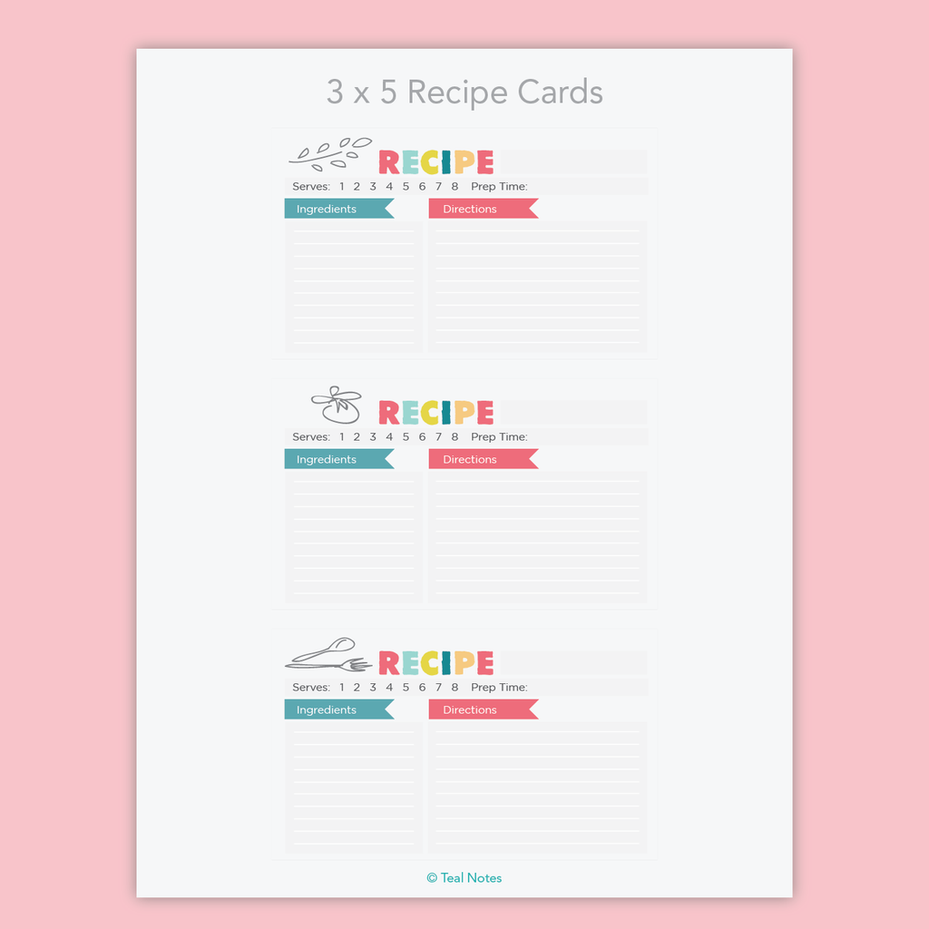 The Ultimate Meal Planner Kit – Teal Notes